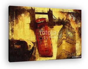 London oil art illustration (vászonkép)