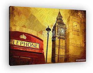 London oil art illustration (vászonkép)