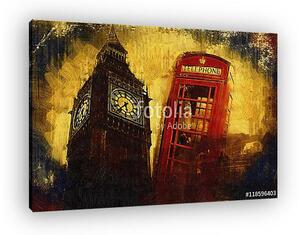 London oil art illustration (vászonkép)