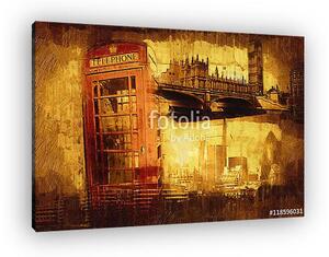 London oil art illustration (vászonkép)