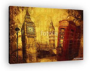 London oil art illustration (vászonkép)