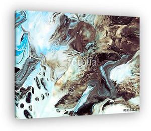 Creative abstract hand painted background, wallpaper, texture, close-up fragment of acrylic painting on canvas with brush stroke (vászonkép)