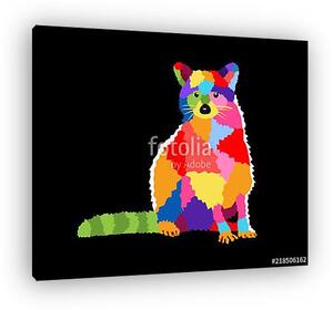 Colorful Animal Pop Art Poster Illustration Graphic Design (vászonkép)