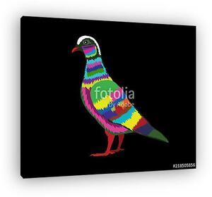 Colorful Animal Pop Art Poster Illustration Graphic Design (vászonkép)