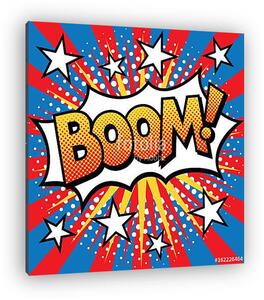 Pop Art Boom Text Design (vászonkép)