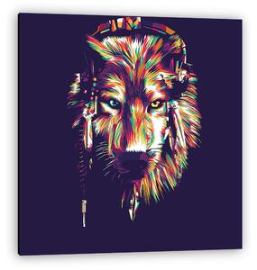 Wolf Vector Pop Art Illustration (vászonkép)