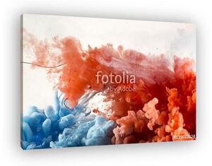 Abstract Red and Blue Paint in Water Background (vászonkép)