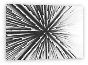 Abstract black and white texture blue lines of zoom / plastic lines rays blue abstract texture for overlapping, modern design (vászonkép)