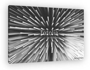 Abstract black and white texture blue lines of zoom / plastic lines rays blue abstract texture for overlapping, modern design (vászonkép)
