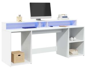VidaXL Íróasztal LED-világítással - Fehér - 200x55x91 cm
