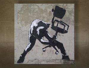 A kép vásznon ŠTVOREC Street ART - Banksy