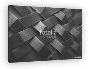 Composition of black stripes, abstract geometric background (vászonkép)
