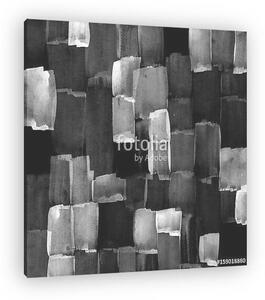 Abstract black and white background. Monochrome brush strokes texture. (vászonkép)