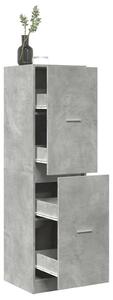 VidaXL Patikaszekrény - Fa - Betonszürke - 40x41x144,5cm