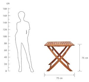 SOMERSET összecsukható kerti asztal, 75 x 75 cm