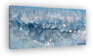 Quartz crystals in blue agate (vászonkép)