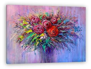 Beautiful red roses, painting (vászonkép)