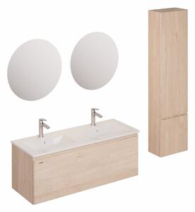 Fürdőszobagarnitúra mosdóval, mosogató csapteleppel, kifolyóval és szifonnal Naturel Ancona akác KSETANCONA6