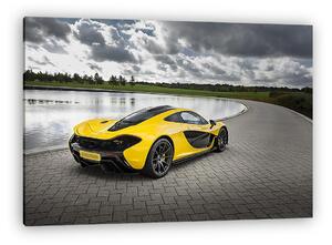 McLaren P1 Yellow Back (vászonkép)