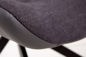 Stílusos szék Amiyah sötét szürke - fekete