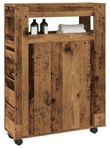 VidaXL Antik Fa Fürdőszobaszekrény - Keskeny - 65x23x90 cm
