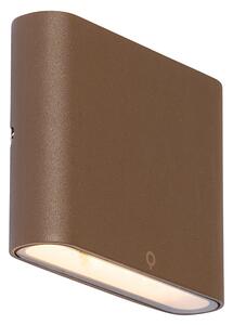 Modern kültéri fali lámpa rozsdabarna 11,5 cm LED-del IP65 - Batt