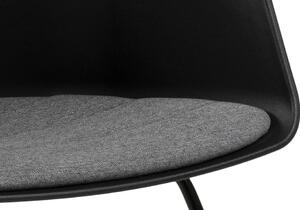 Stílusos szék Almanzo fekete / szürke