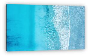Wave on the beach as a background. Beautiful natural background at the summer time (vászonkép)
