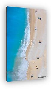 Myrtos beach, Kefalonia island, Greece. Beautiful view of Myrtos bay and beach on Kefalonia island (vászonkép)