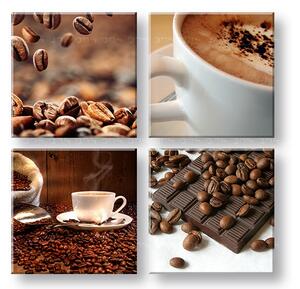 Kedvezmény 40% Vászonkép Coffee time 4 részes XOBKOL04E42