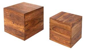 Stílusos asztalok Timber masszív fa kockák