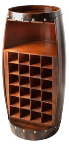 Borospalacktartó vitrin Winebar 97 cm barna fenyő