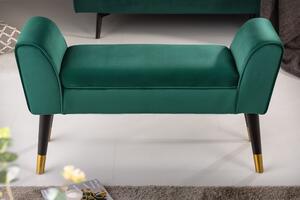 Design ülőpad Dafina 90 cm bársony smaragdzöld