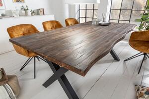 Design étkezőasztal Evolution 200 cm barna / akác
