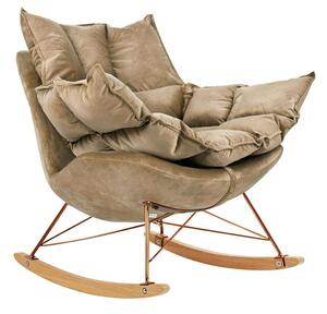 Fotel bujany SWING VELVET khaki