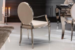 Design szék kartámlával Rococo II bézs