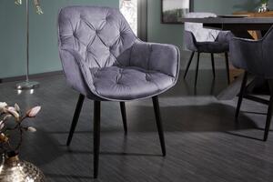 Design szék Garold szürke bársony
