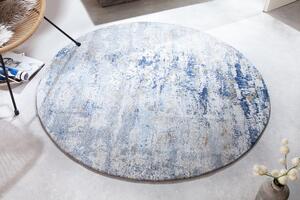 Design kerek szőnyeg Rowan 150 cm bézs-kék