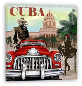 Cuba retro poster. (vászonkép)