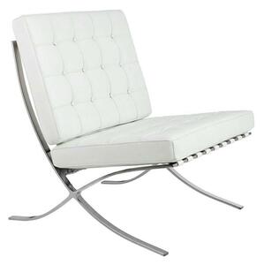 Barcelon Prestige Plus Bőr Karosszék - Fehér - 75cm