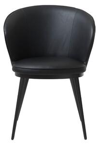 Gain Leath fekete műbőr étkezőszék - Unique Furniture
