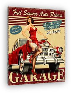 Vintage garage retro poster (vászonkép)