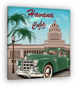 Havana retro poster. (vászonkép)