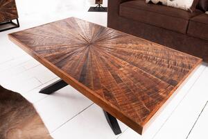 Design dohányzóasztal Yadira 105 cm barna mangó