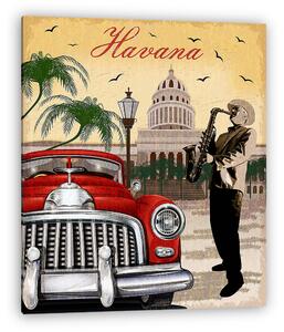 Havana retro poster. (vászonkép)