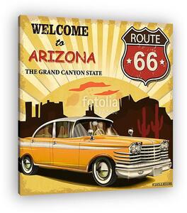 Welcome to Arizona retro poster (vászonkép)