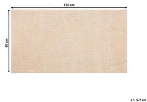 Világosbézs hosszú szálú szőnyeg 80 x 150 cm DEMRE