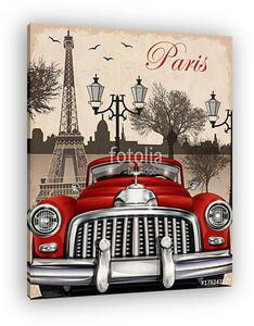 Paris retro poster (vászonkép)