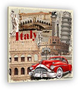 Italy vintage poster. (vászonkép)