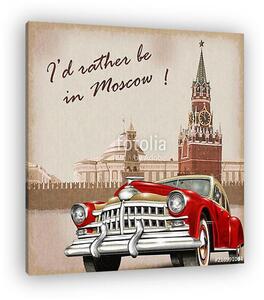 Moscow vintage poster (vászonkép)